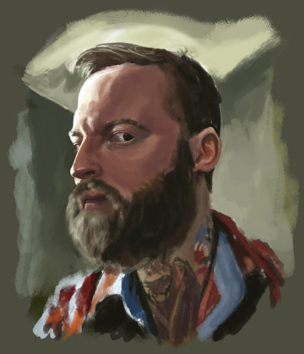Painted by Andy Barrett in Photoshop using GrutBrushes Oil Paints