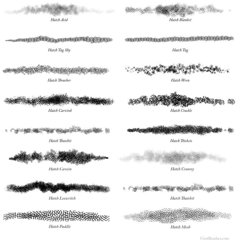 Photoshop Art Brushes Complete - 500 Brushes From GrutBrushes.com