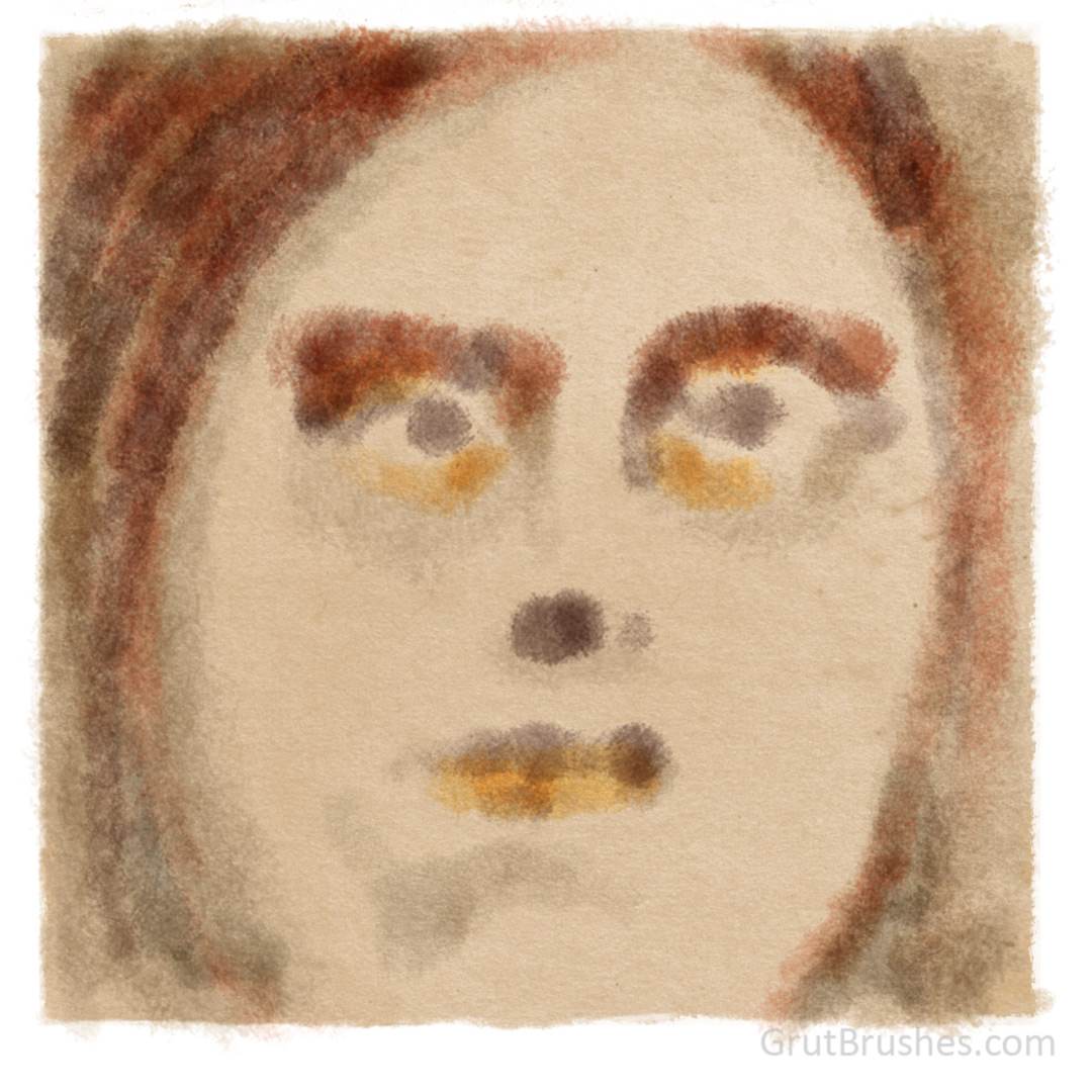 painted with the 'Bran Chatter' watercolour Photoshop brush 