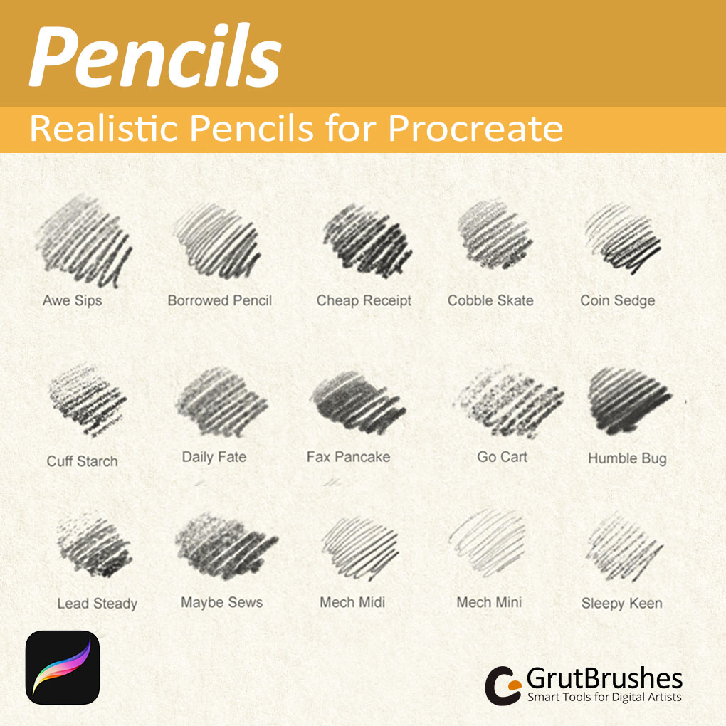 Procreate Pencils - GrutBrushes.com