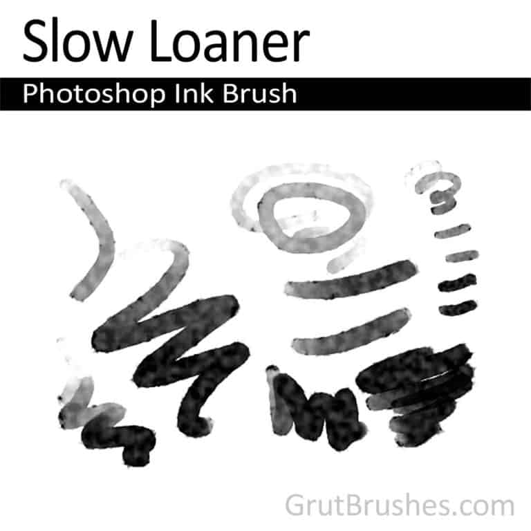 Photoshop Ink Brush - Slow Loaner - Grutbrushes.com