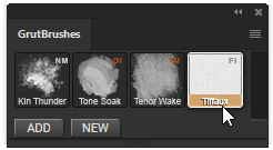 using the paper texture tool in the GrutBrushes plugin